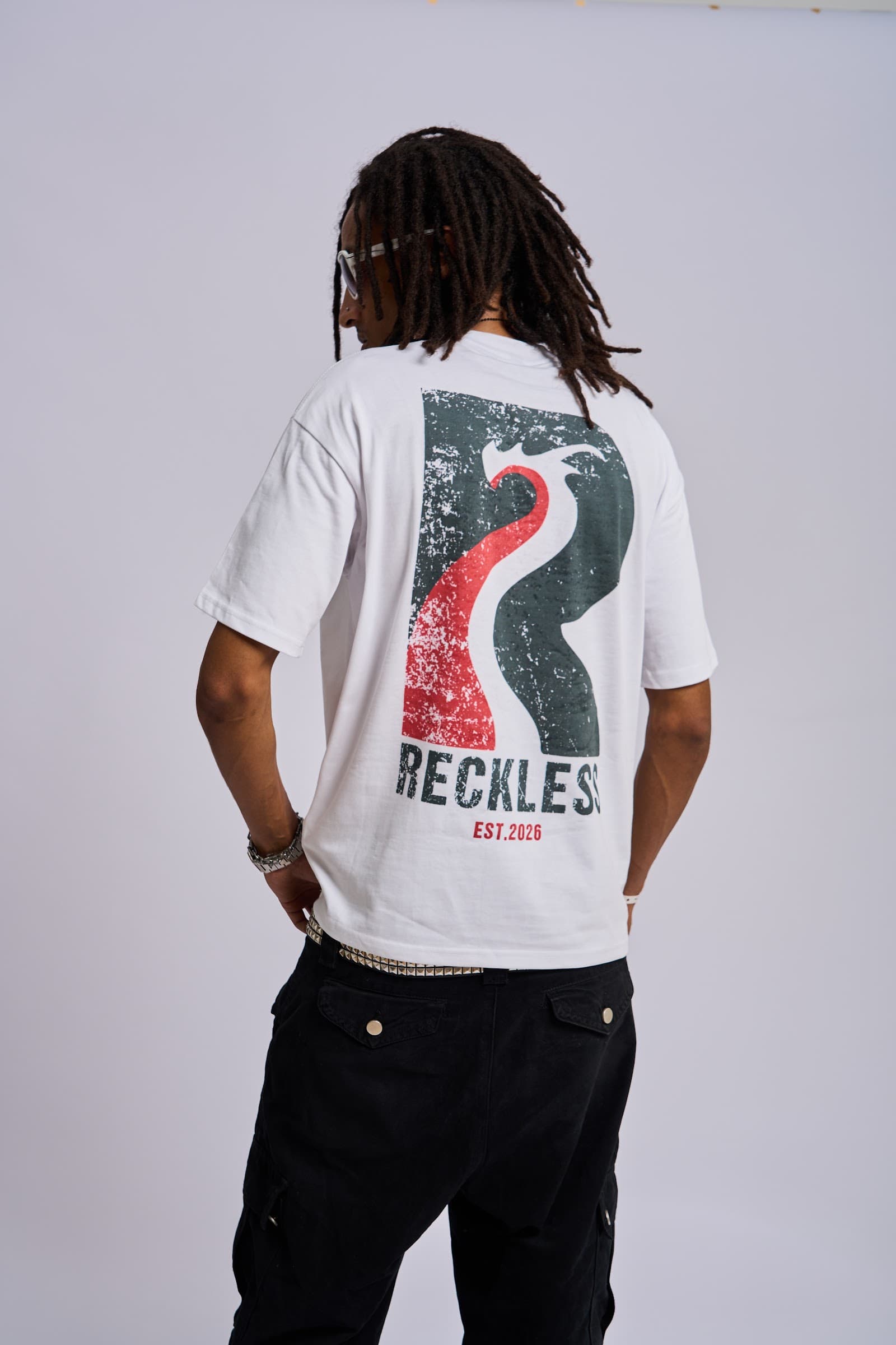 ‘Identity’ tee, white — back detail